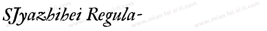 SJyazhihei Regula字体转换
